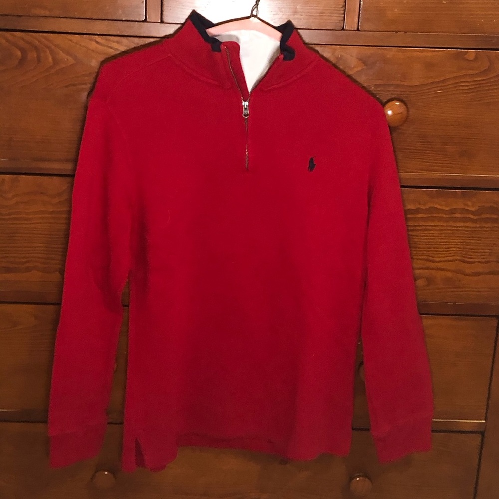 Red Polo Half-Zip